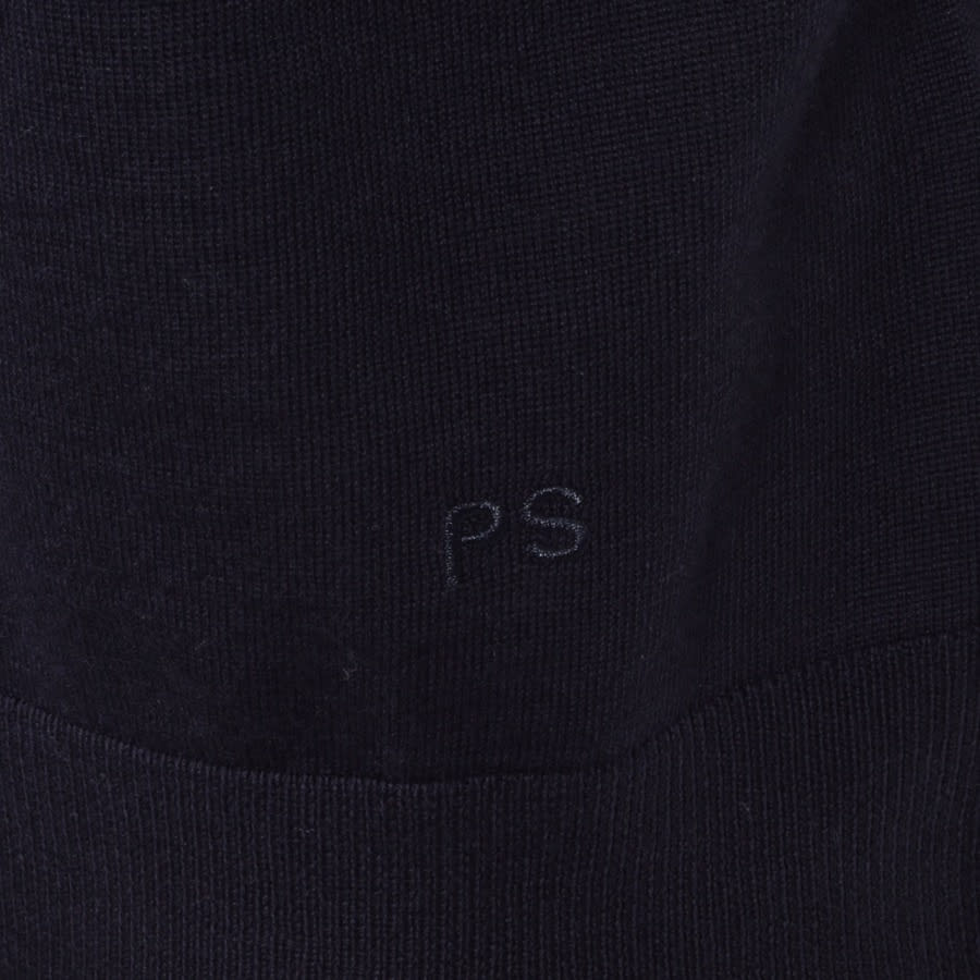 Alternative Image for ProductPS By Paul Smith Zip Neck Knitted Sweatshirt Navy3
